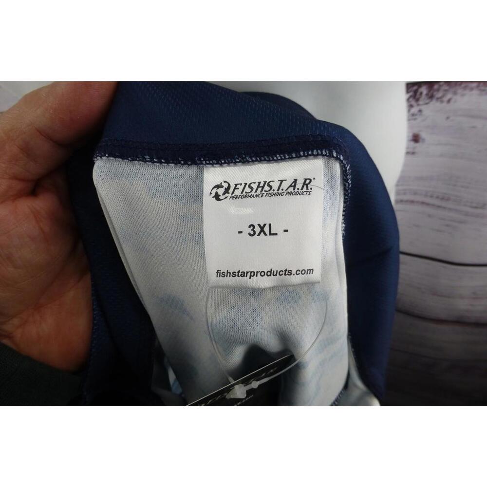 FISHSTAR Evinrude Men's 3XL Long Sleeve 1/4 Zip Fishing Shirt Performance D8 - Picture 7 of 8